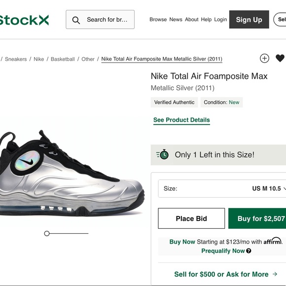 Nike Air Total Foamposite Max (1998 OG) Mens 11.5 - Picture 10 of 11